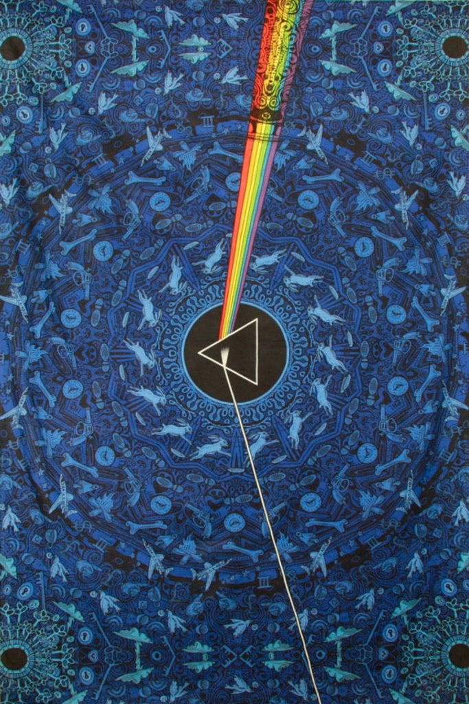 3D Pink Floyd Dark Side Lyrics Blue Tapestry 60x90