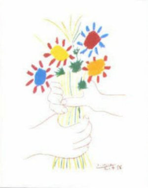 Pablo Picasso - 'Fleurs Et Mains' (11x14)