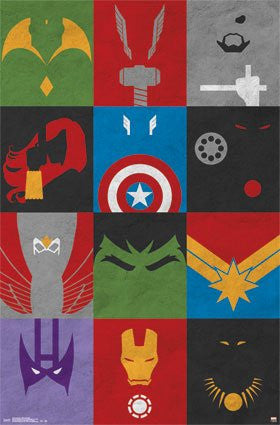 FLM13016 Avengers - Minimalist Grid