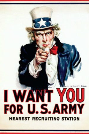 Uncle Sam - "I Want You" (24x36) - ISP00025"