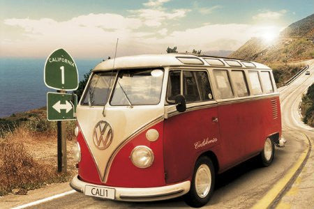 FAR20050 "VW Bus - California Route 1" (24 X 36)