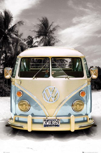 California Camper VW Bus (24x36) – GLOBAL PRINTS