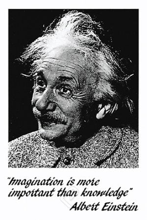 ISP57005 "Einstein - Imagination white" (24 x 36)