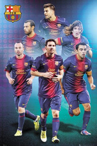 SPT44528 Barcelona Players 24x36 – GLOBAL PRINTS