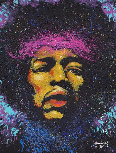 Stephen Fishwick - Jimi Hendrix (18x24) - CANV00010 – GLOBAL PRINTS Stephen Fishwick - Jimi Hendrix (18x24) - CANV00010 – GLOBAL PRINTS