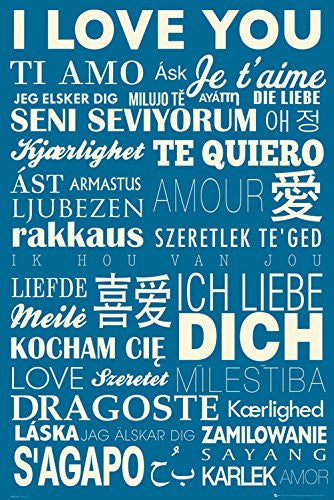 ISP90042 - I Love you (many languages) 24x36