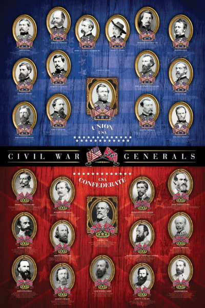 Civil War Generals - 24X36 Inch Poster