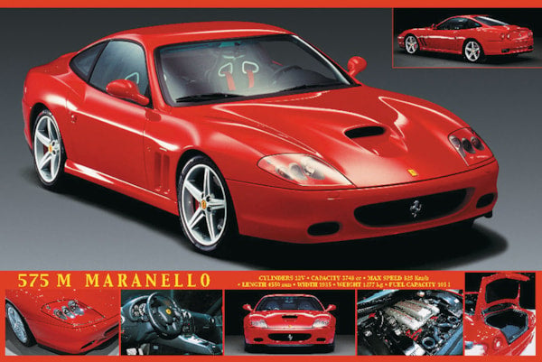 Ferrari 575 M Maranello - 36X24 Inch Poster