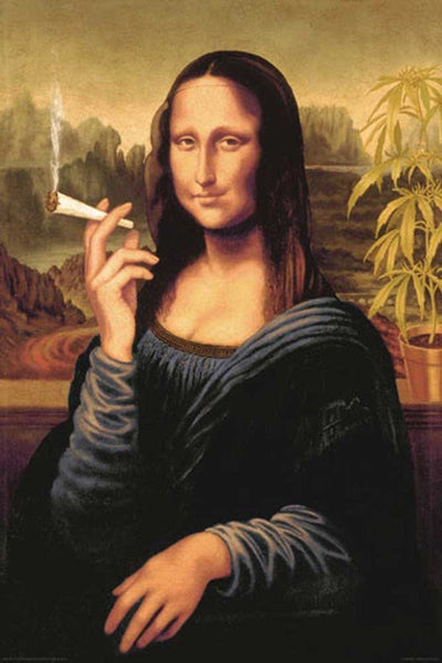 Mona Lisa - Smoking Joint (24x36) - HMR03305
