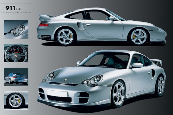 Porsche 911 GT2 - 36X24 Inch Poster