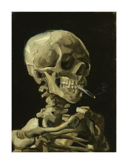 Van Gogh Smoking Skeleton