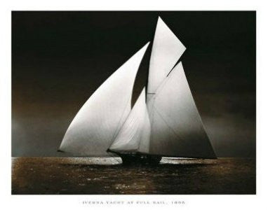 Iverna Yacht - Full Sail, 1895 (9 X 12)
