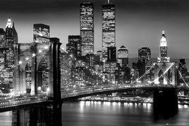 New York Night Skyline (B&W) (24x36)  - ARC32682