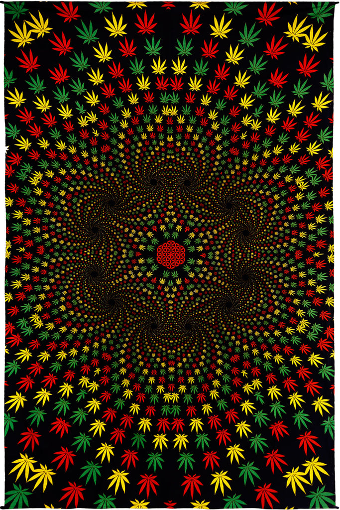 3D Weed Vortex Tapestry