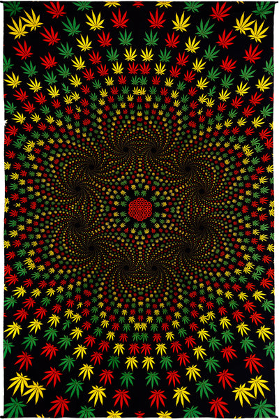 3D Weed Vortex Tapestry