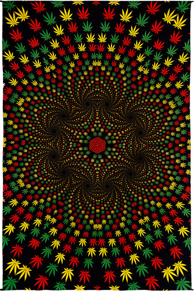 3D Weed Vortex Mini Tapestry