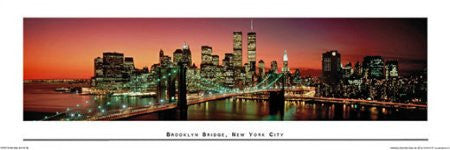 NAT50001" Brooklyn Bridge - New York City Skyline" (12 X 36)