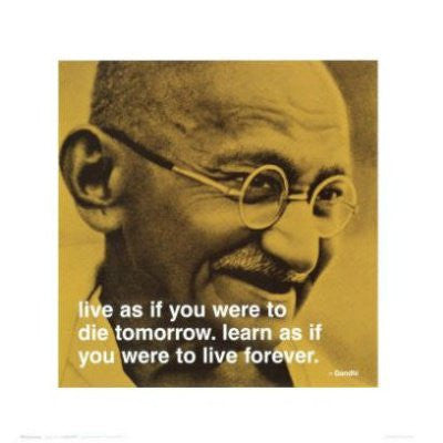 Gandhi - "Live as if you were..." (16x16) - FAR08042