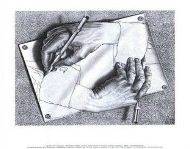 M. C. Escher - "Drawing Hands" (11x14) - BAW00026