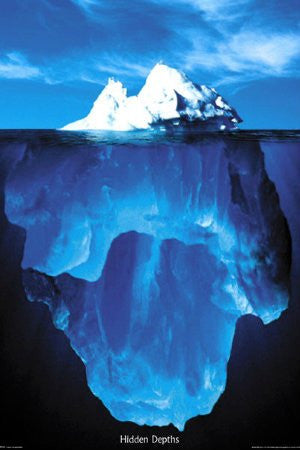 NAT00021 "Hidden Depths - Iceberg" (24 X 36)