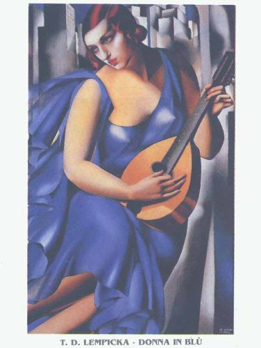 FAR32016 De Lempicka, T. - 'Woman in Blue' (23 X 31)