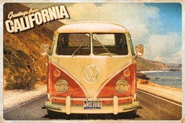 VW Camper Cali Postcard (24x36)