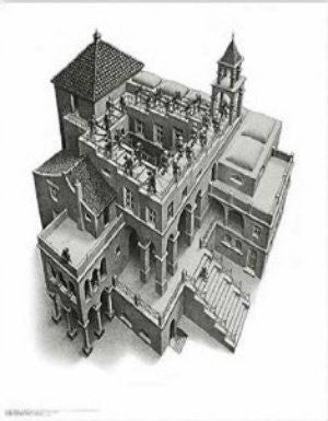 M.C. Escher - "Ascending and Descending" (11x14) -BAW00023