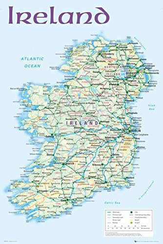 NAT90031 - Ireland Map 24x36