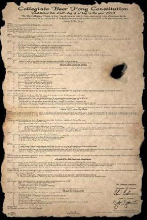 Beer Pong Constitution (24x36) - HMR00109