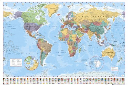 NAT90011 World Map 24x36