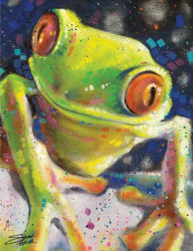 Stephen Fishwick - "Tropical Tree Frog" (18x24) - CANV00018