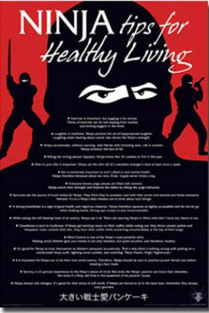 Ninja Tips List for Healthy Living" (24x36) - HMR00170