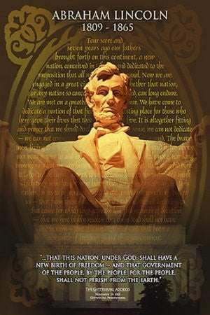 Abraham Lincoln - 'Gettysburg's Address' (24x36) - ISP57009