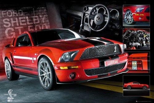 SPT44527 Red Ford Mustang 24x36