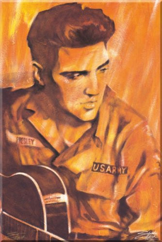 Stephen Fishwick - "Elvis Presley US Army" (18x24) - CANV00022