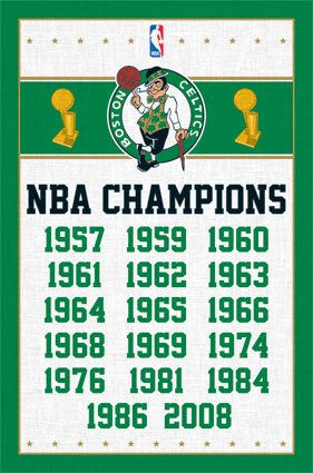 Boston Celtics Championship Banner (24x36) - SPT44591