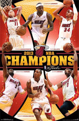 Miami Heat 13 NBA Champions (24x36) - SPT44590