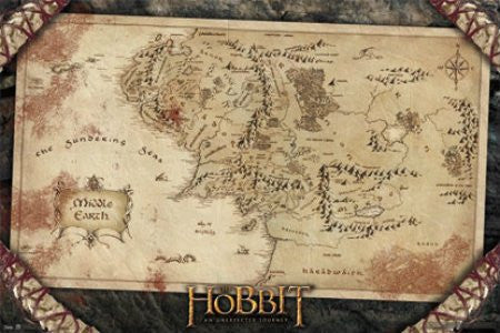 FLM56052 "The Hobbit - Map" (22 X 34)