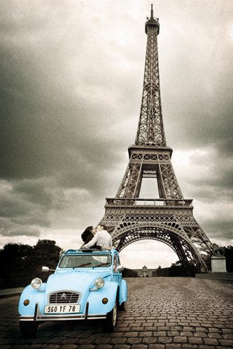 Paris - Romance (Blue VW) (24x36) - FAR00042