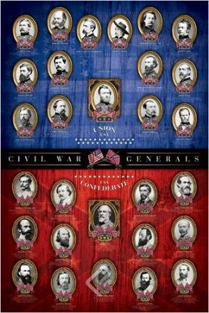 ISP57012 "Civil War Generals - Red &Blue" (24 x 36)