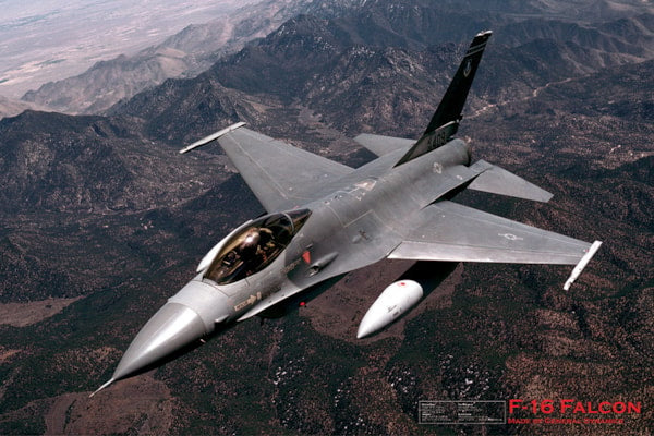 F-16 Fighting Falcon - 36X24 Inch Poster