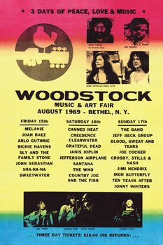Woodstock - 1969 Poster (24x36) - MUS36600