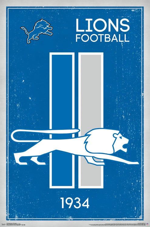 Detroit Lions Logo (Retro) (24x36) - SPT13173