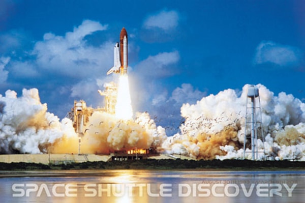 Space Shuttle Discovery Launch - 36X24 Inch Poster