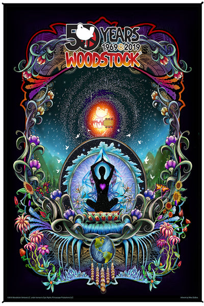Woodstock We Are Stardust 50th Anniversary Heady Art Print Tapestry