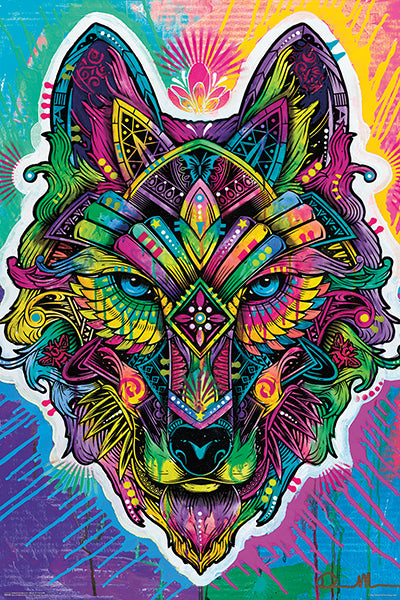 " Wolf Shaman" By Dean Russo 36X24 PSP011630