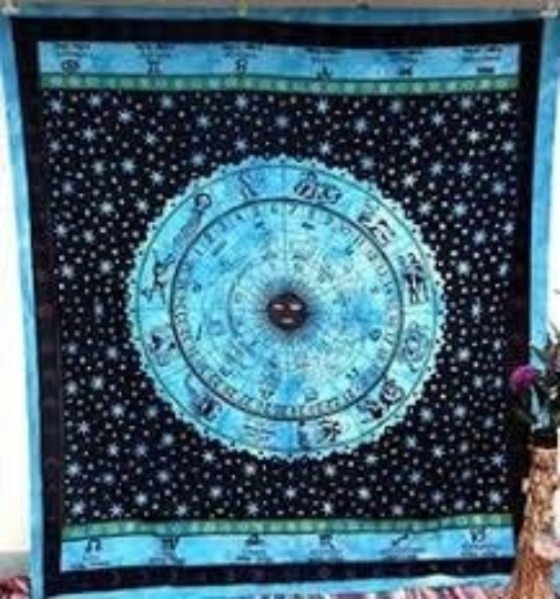 Blue Zodiac Tapestry