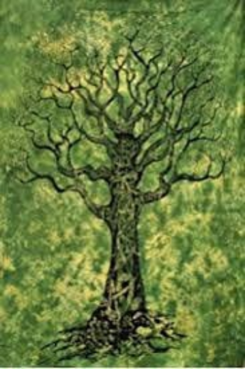 Green Tree Branch Tapestry