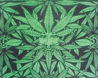 Ganja Man Green Tapestry