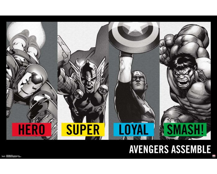 Avengers Traits Poster - 24 x 36 - FLM15649